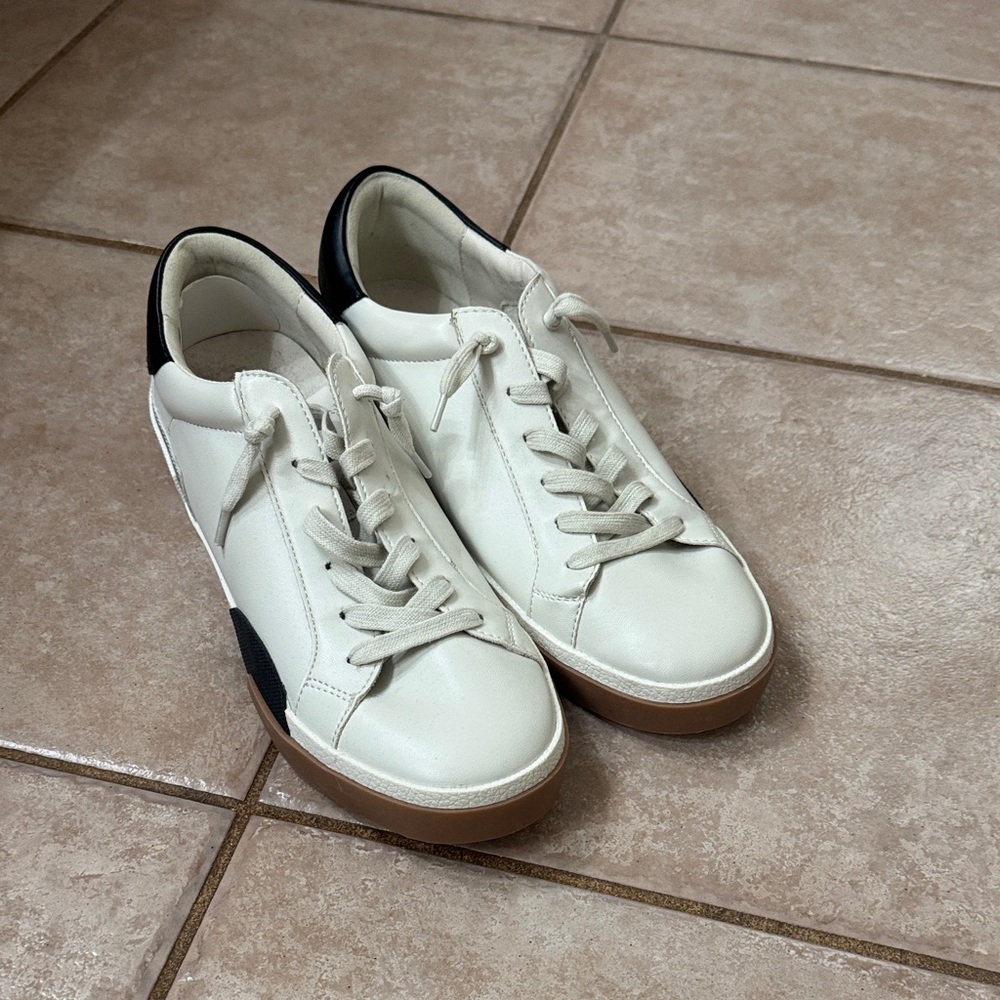 DV by Dolce Vita White and Black Sneakers